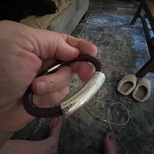 Brighton Leather Bracelet & Charm